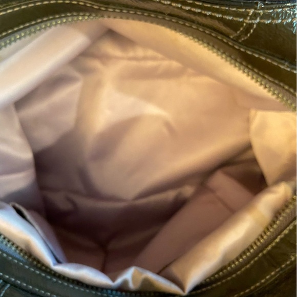 COACH Maggie Crinkle Gunmetal Metallic Hobo Bag D0982-13900 - Picture 6 of 12